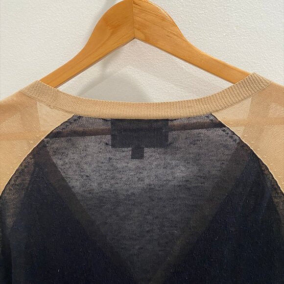 Brochu Walker | Navy & Cream Linen-Cotton Cardigan โ Size S - Picture 5 of 13